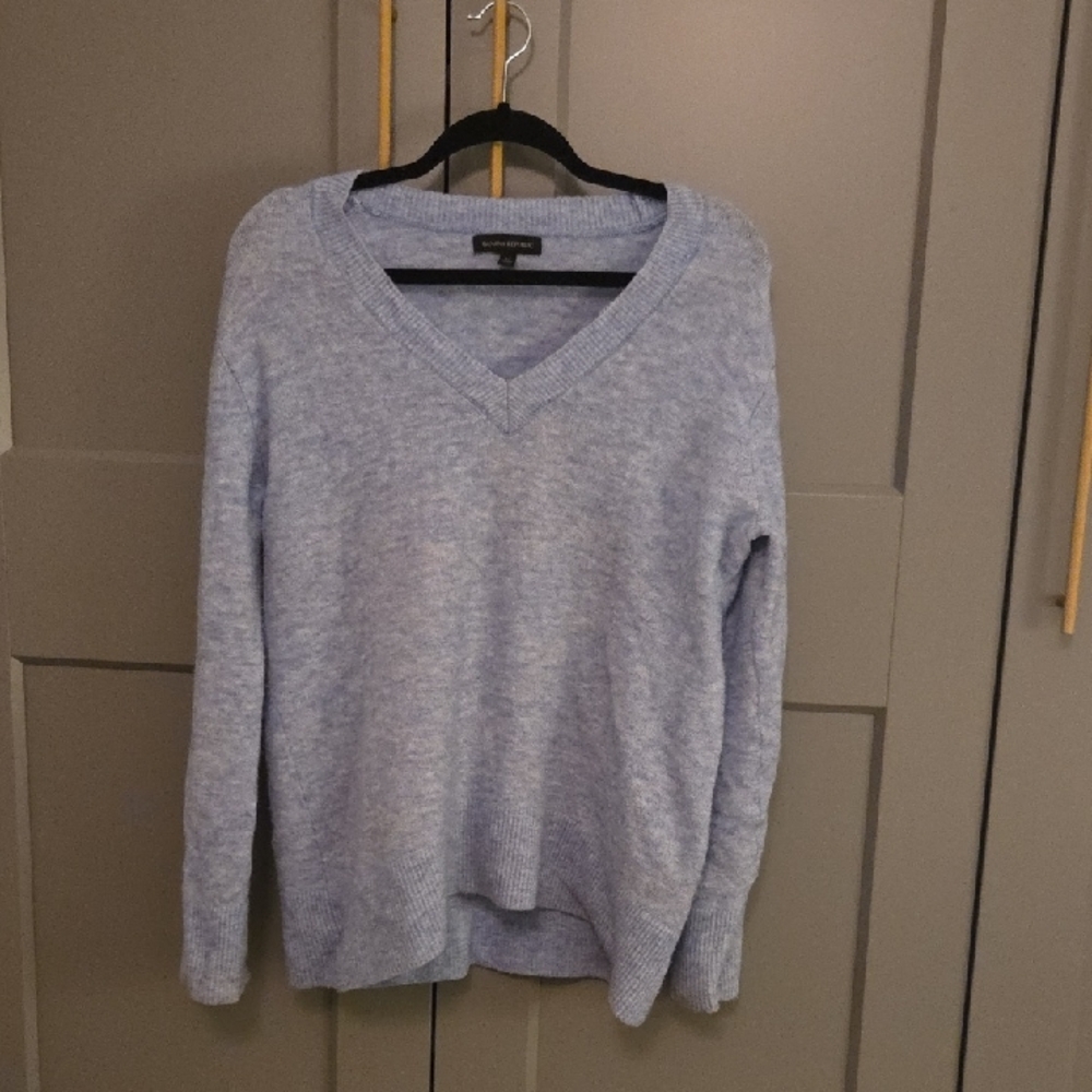 Banana Republic Light Blue V-Neck Sweater